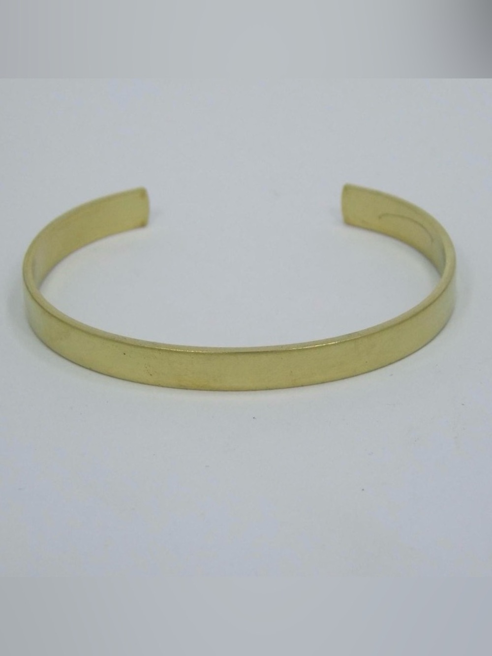 Gold Brass Open Cuff Bangle Simple Minimalist Bracelet
